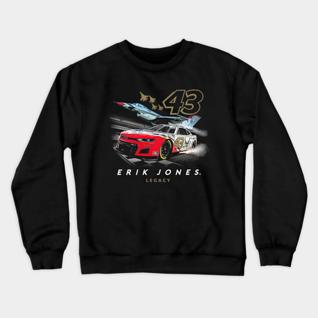 Erik Jones Legacy #43 Air Force Jet Crewneck Sweatshirt by art.Hamdan